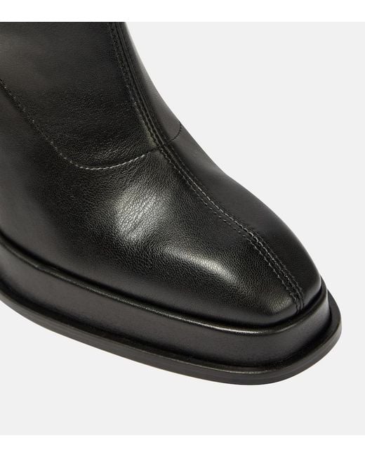 Souliers Martinez Black Velvet 100 Over-The-Knee Boots