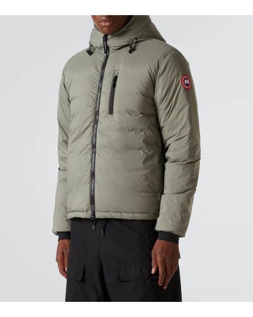 Canada Goose Lodge Hoody Down Jacket in Gray for Men Lyst