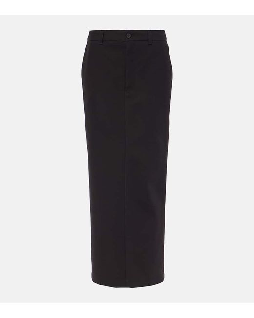Falda larga de sarga de algodon Wardrobe NYC de color Black