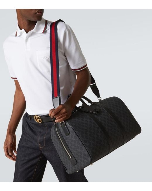 Gucci Black Gg Large Duffle Bag for men