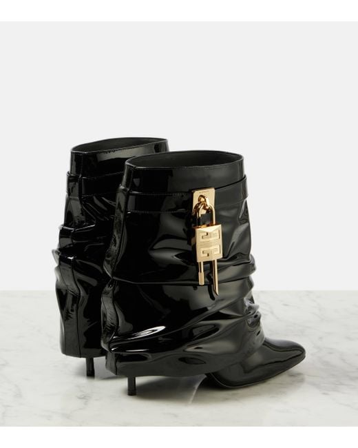 Givenchy Black Shark Lock Ankle Boots