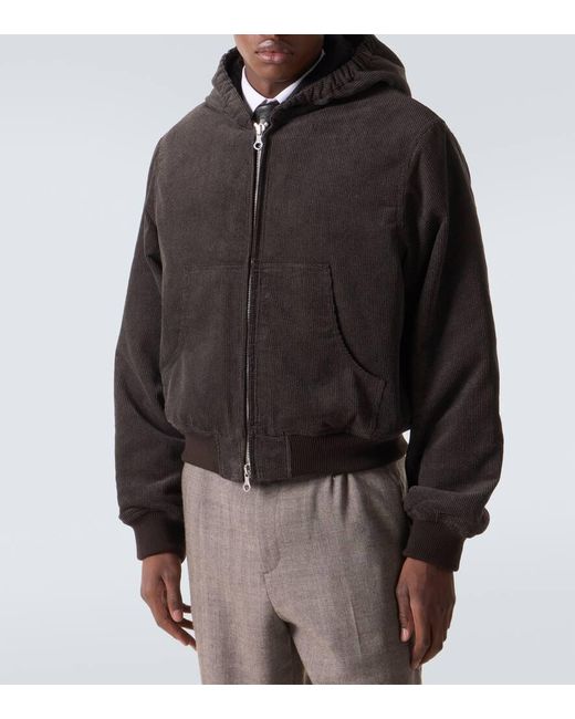 Our Legacy Black Bank Cotton Twill Corduroy Jacket for men