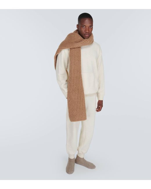 Echarpe en laine de chameau et soie Loro Piana pour homme en coloris Natural