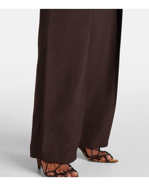 Khaite Brown Marine Wide-Leg Pants