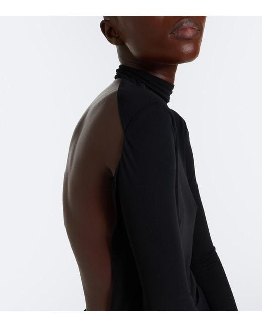 Gucci Black Open-Back Crepe Jersey Maxi Dress