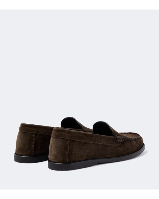 Saman Amel Black City Suede Loafers for men