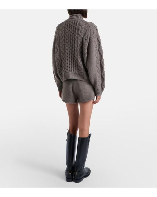Lisa Yang Gray Annora Cashmere Shorts