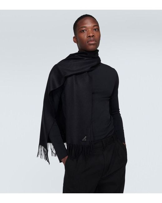 Prada Black Silk Scarf for men