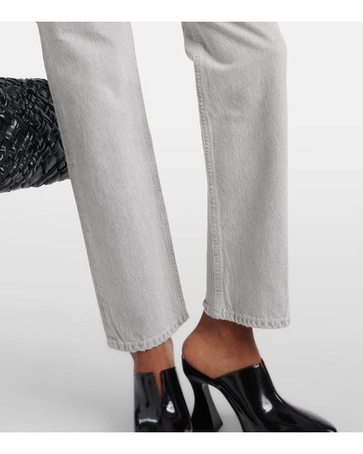 Jeans rectos 90's Pinch Waist con tiro alto Agolde de color Gray