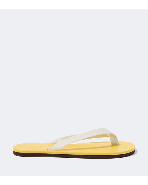 Auralee Metallic Leather Thong Sandals for men