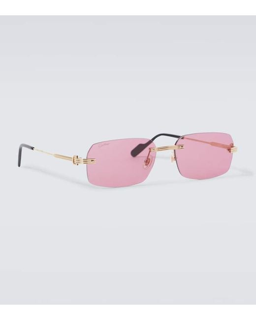 Cartier Pink Square Sunglasses for men