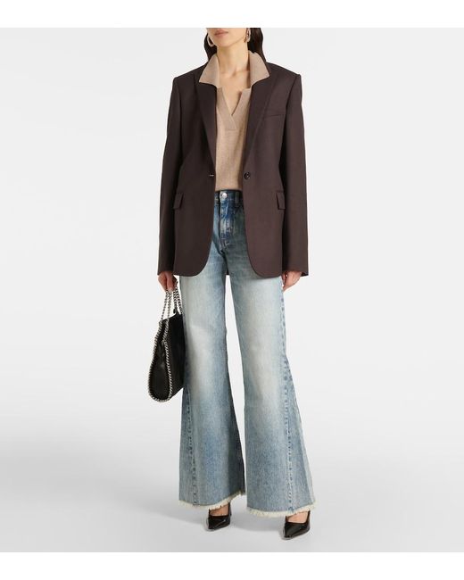 Stella McCartney Blue Low-Rise Flared Jeans