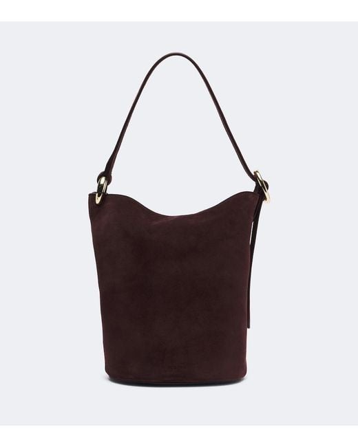 Joseph Brown Bucket Mini Suede Shoulder Bag
