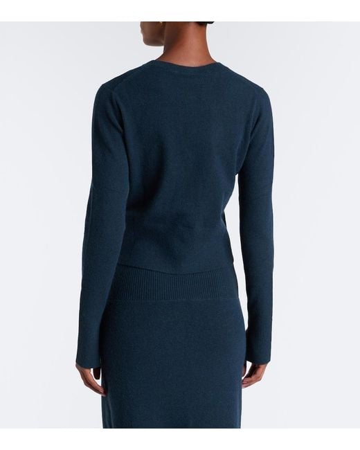 Erdem Blue Floral-Applique Cardigan