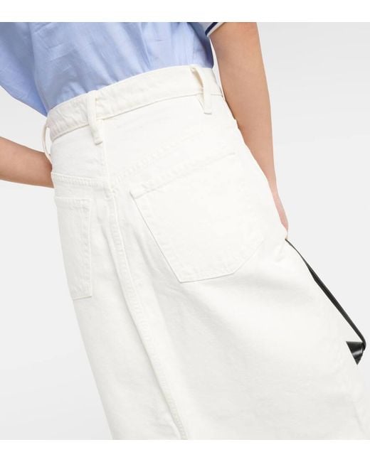 FRAME White Jeansrock The Midaxi