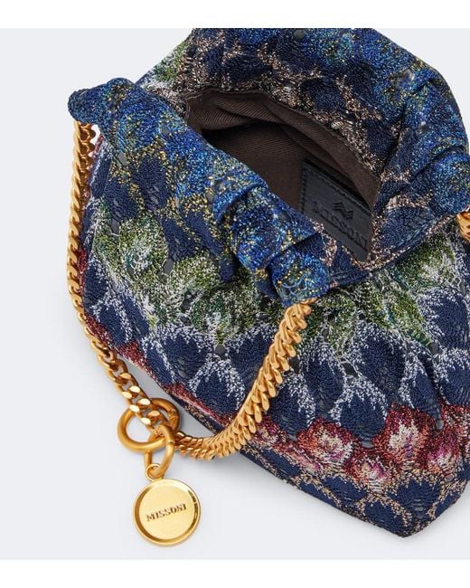 Missoni Blue Mini Lame Top-Handle Bag