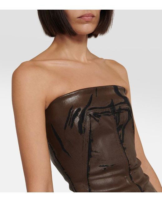Top A Fascia Di Jeans di Rick Owens in Black