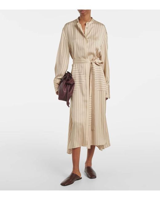 Robe Chemise Orlana En Soie Melangee Joseph en coloris Natural