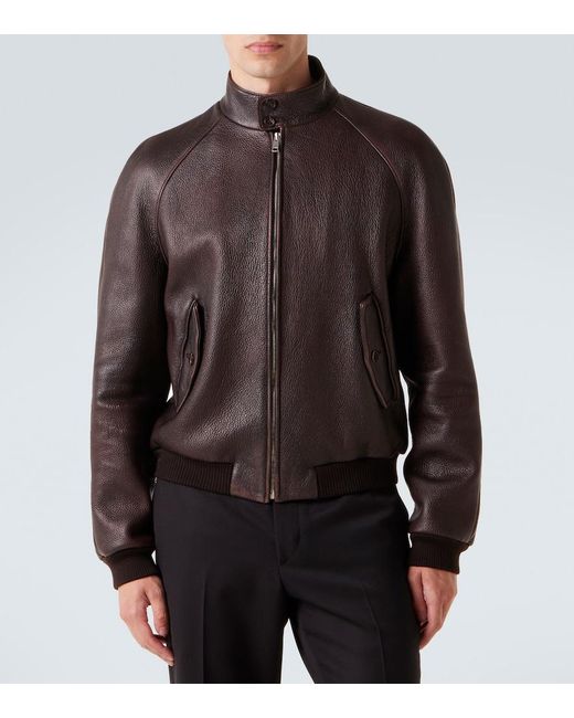 Prada Brown Leather Jacket for men