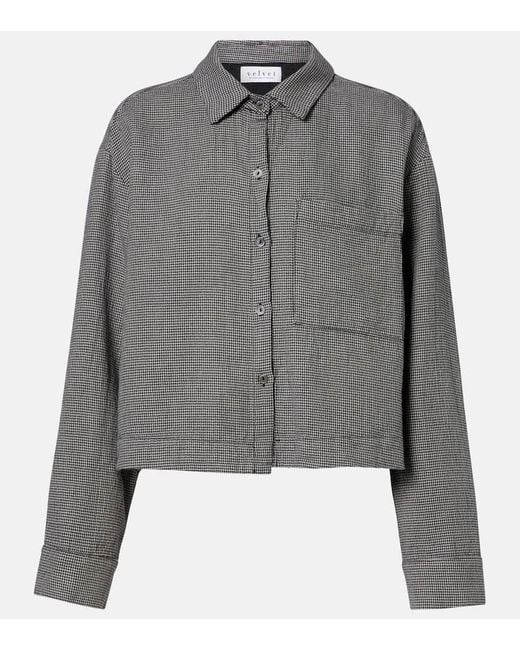 Velvet Gray Hemd Adeline Aus Baumwolle