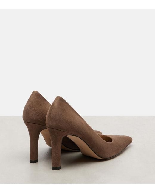 The Row Brown Carla 80 Suede Pumps