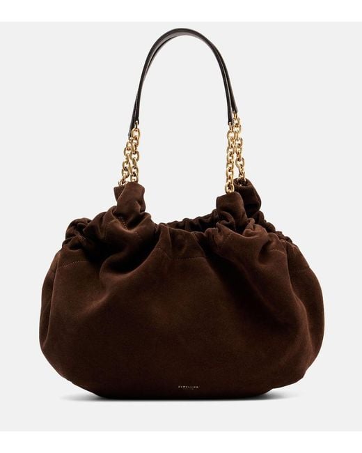 DeMellier London Brown Miami Medium Suede Shoulder Bag