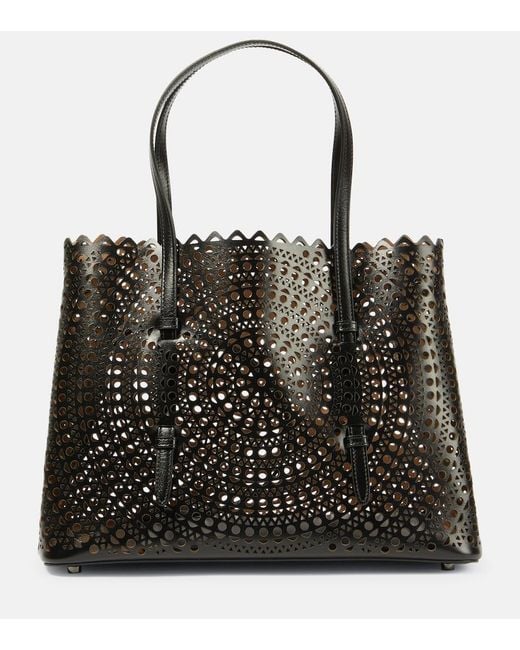 Alaïa Black Alaia Le Mina 32 New Vienne Leather Tote Bag