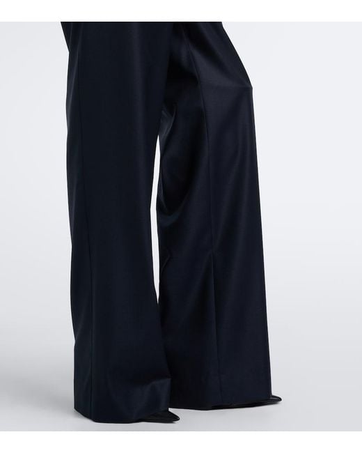 Gucci Blue Wool Wide-Leg Pants