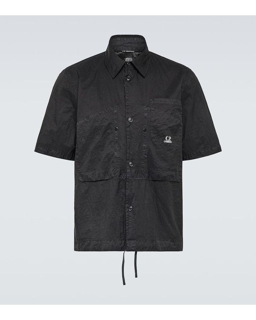 Camisa de microtejido laminado C P Company de hombre de color Black