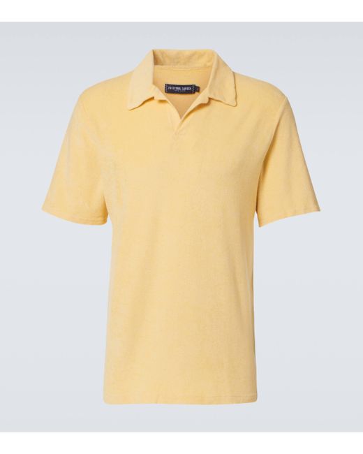 Frescobol Carioca Yellow Faustino Cotton Terry Polo Shirt for men