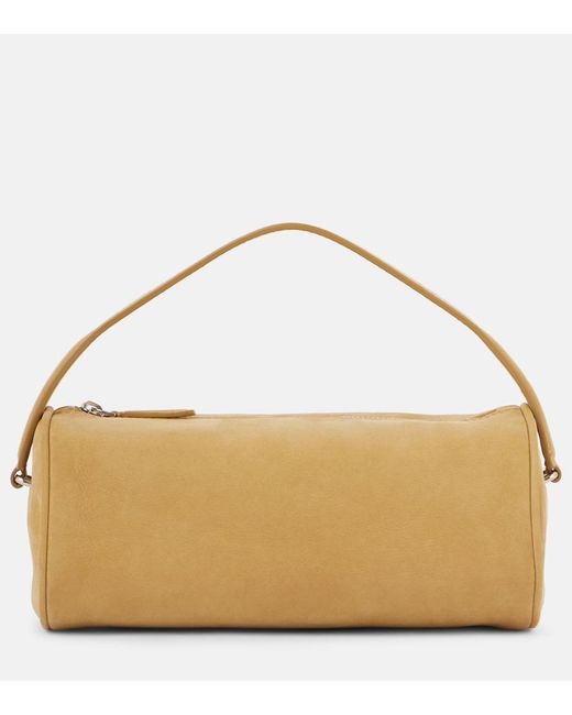 The Row Natural Round '90S Suede Tote Bag