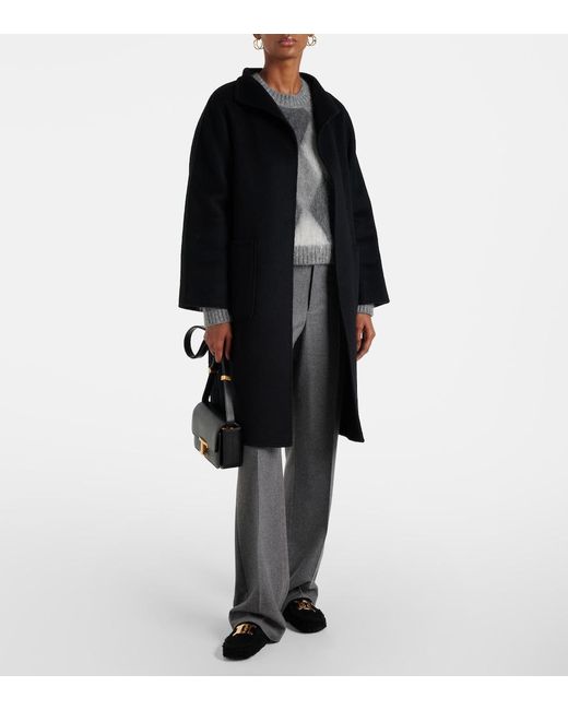 Tod's Black Gommini Catena Shearling Driving Shoes
