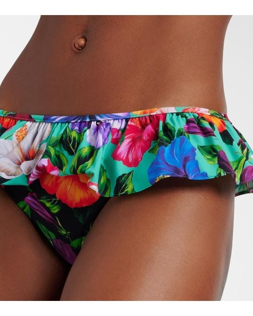 Dolce & Gabbana White Floral Bikini