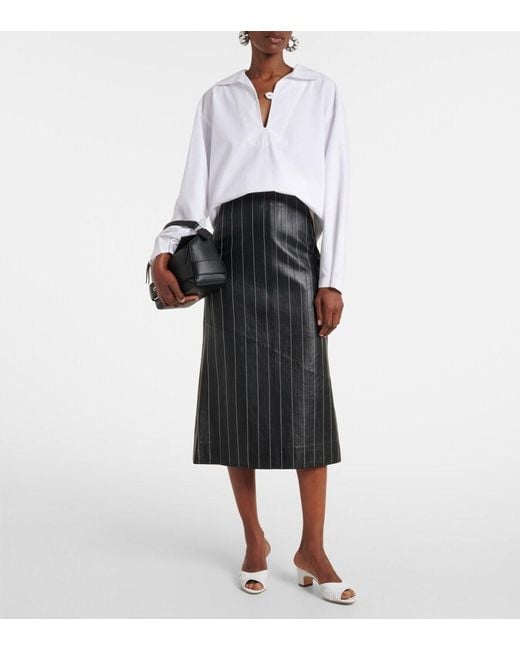 Manolo Blahnik White Piruabar 50 Ruched Leather Mules