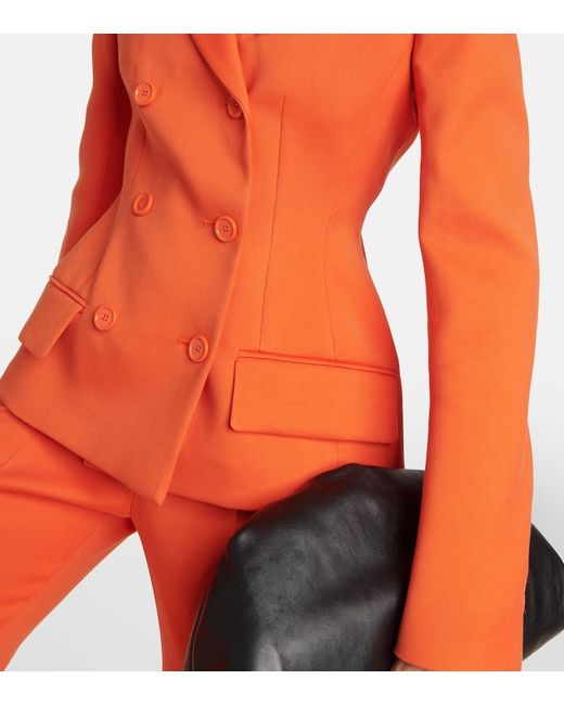 Sportmax Orange Cablo Cotton-Blend Blazer