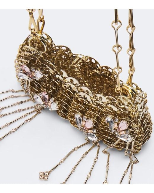 Rabanne Metallic Iconic Nano 1969 Embellished Shoulder Bag