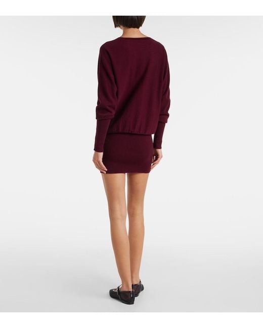 Jardin Des Orangers Red Wool And Cashmere Sweater Dress