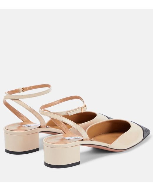 Aquazzura Metallic French Flirt 35 Leather Pump