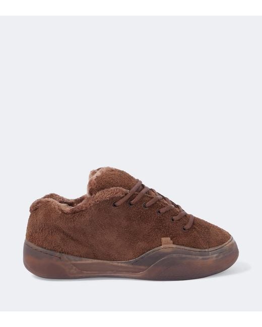 ERL Brown Vamp Skate Suede Sneakers for men