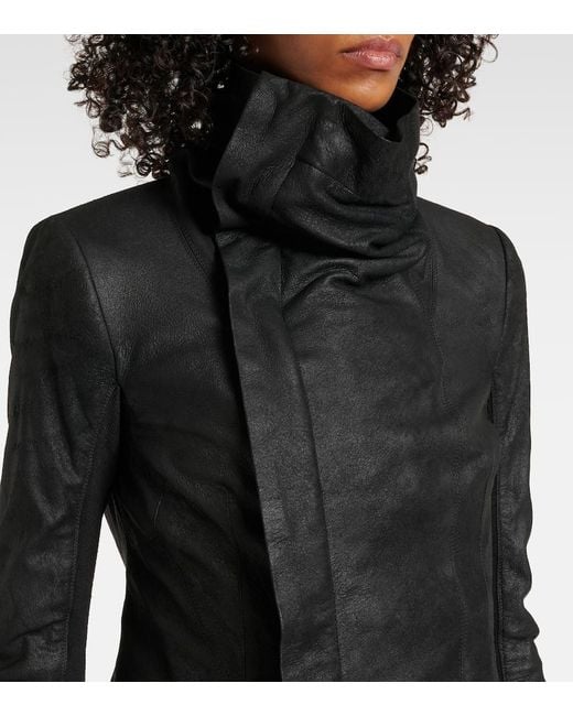 【送料&関税込】Rick Owens Hollywood Naska Biker RICK OWENS Naska leather biker jacket | NET-A-PORTER