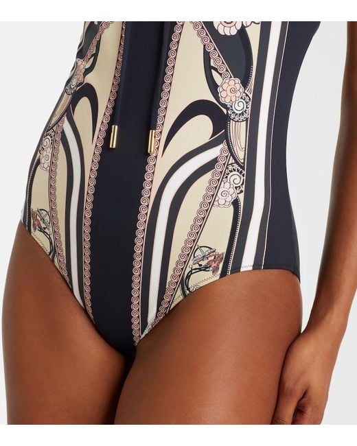 LaDoubleJ Black Sunset Printed Swimsuit
