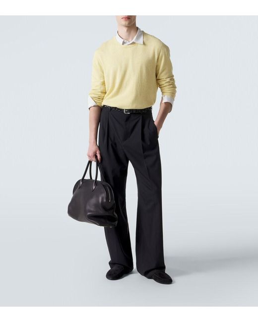 The Row Black Agnes 16 Leather Top-Handle Bag for men
