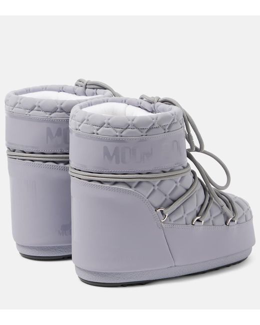Moon Boot Gray Icon Low Quilt Snow Boots