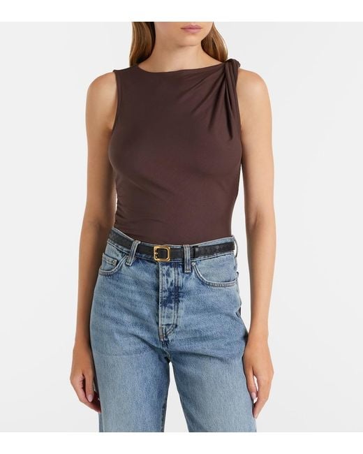 Veronica Beard Brown Otessa Jersey Top