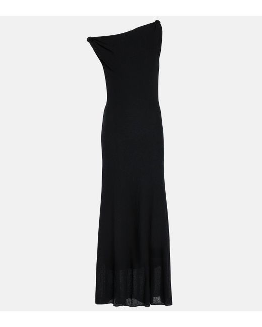 Sir. The Label Black Glow Twist Cotton-blend Midi Dress