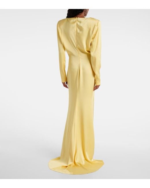 Stella McCartney Yellow Satin Gown