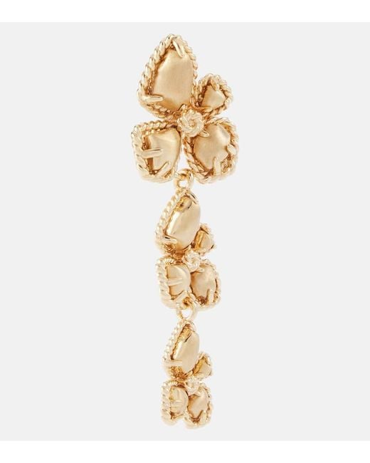 Orecchini Pendenti Bloom Large di Zimmermann in Metallic