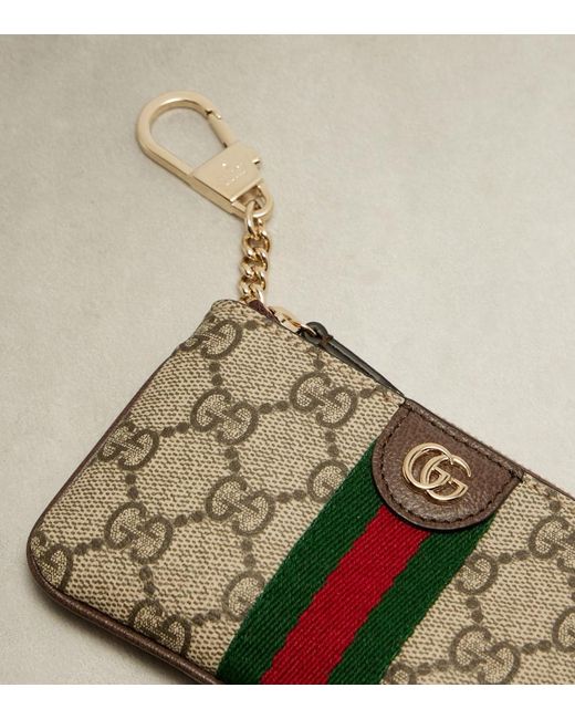 Gucci Green Ophidia Gg Web Stripe Coin Purse