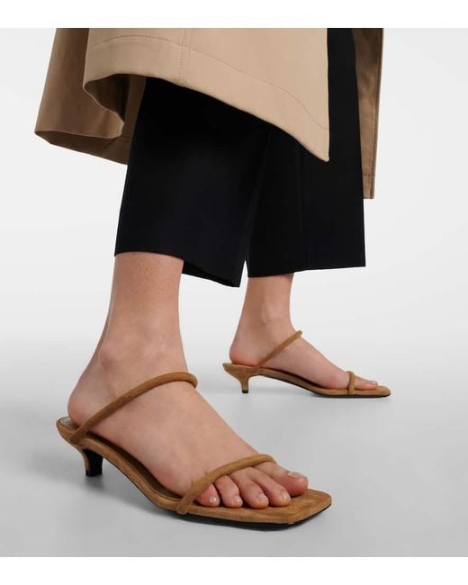 Mules The Minimalist 35 En Daim Totême  en coloris Natural
