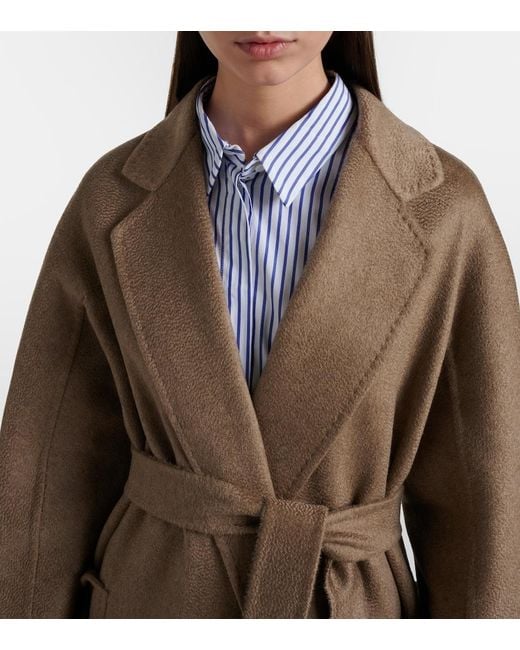 Max Mara Brown Ludmilla Cashmere Wrap Coat